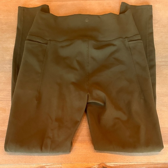 CALIA by Carrie Underwood Olive Ribbed Leggings Activewear - Picture 4 of 5